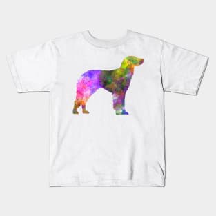 German Longhaired Pointer in watercolor Kids T-Shirt